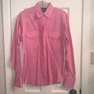 Women’s vtg pink Luskeys shirt sz 10